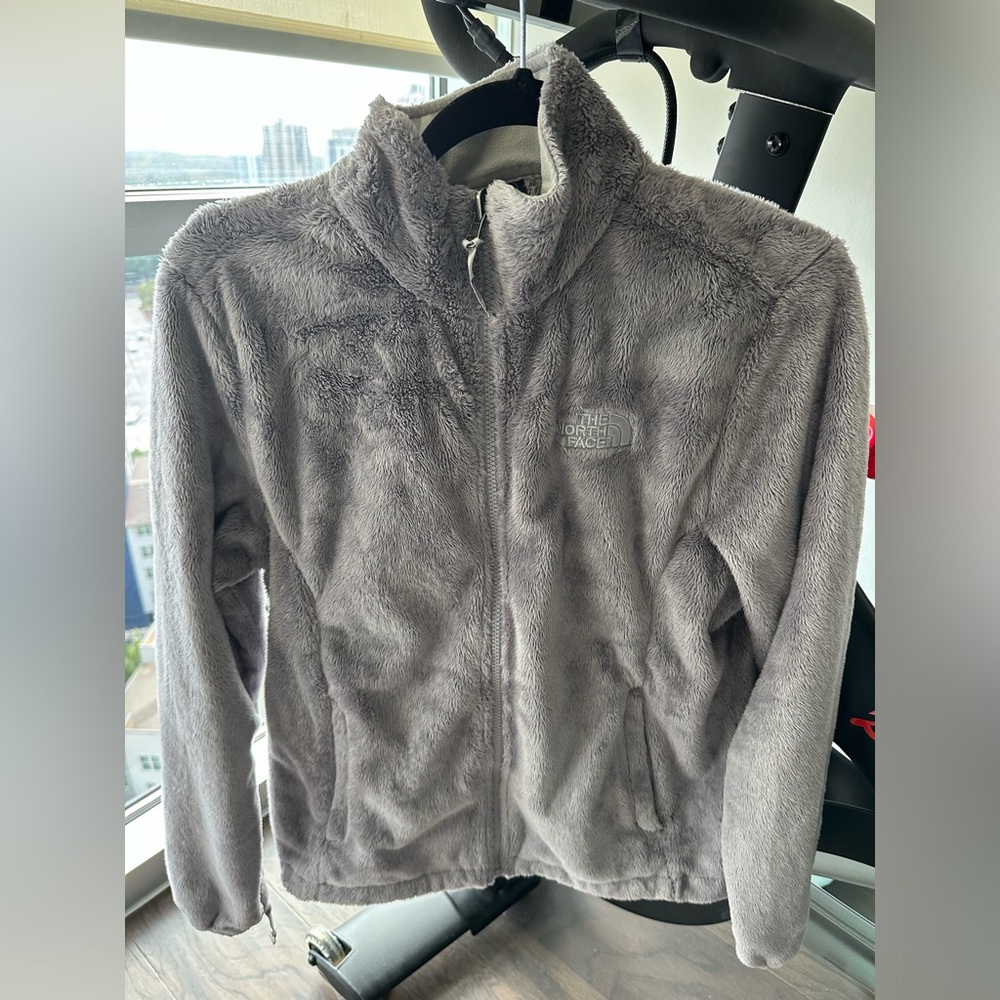 Gray NorthFace zip jacket